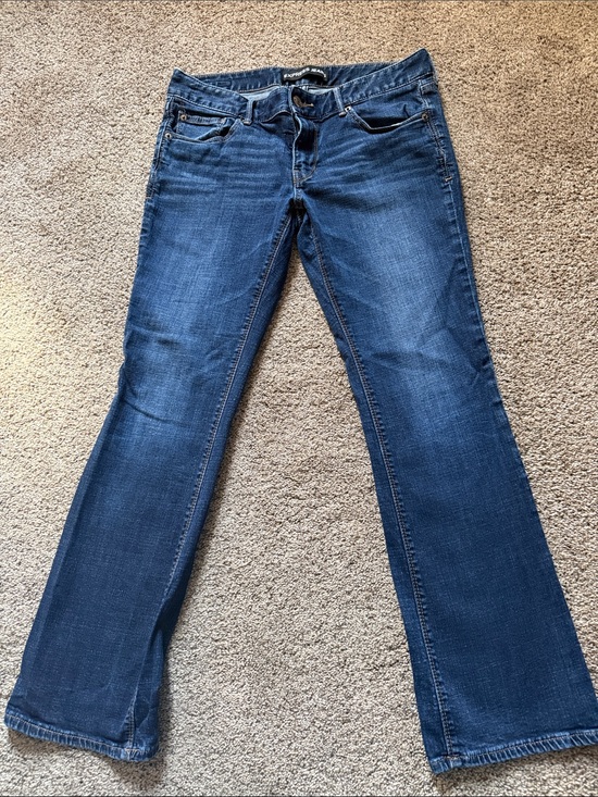 Express Denim - Express Women's Dark Blue Flare Jeans